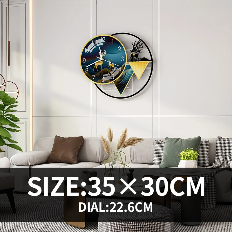 Украшенные часы настенные MEISD для гостиной на стену часовой механизм тихий