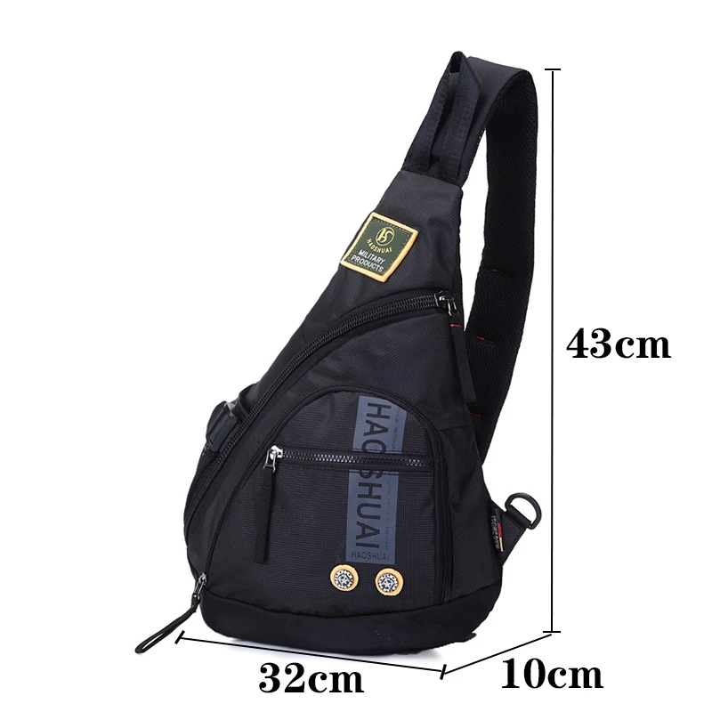 Fashion Waterproof Nylon Single Chest Bags For Men Crossbody Bags Travel Unisex Messenger Bag iPad Pockets Male Chest Packs