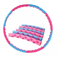 massage pink blue hoop double row sport fitness 8 sections magnetic exercise hoop