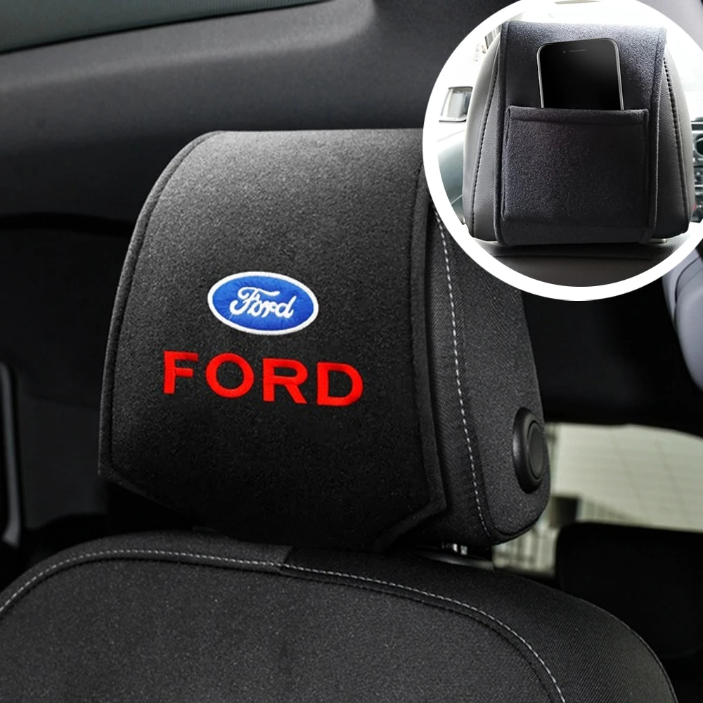 

Auto Seat Neck Support Holder Cover Car Headrest Cover Pillow Pad For Universal Car Ford Fiesta EcoSport ESCORT Ranger Mondeo