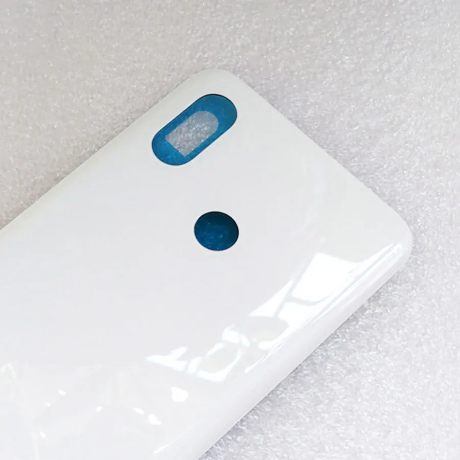 White Стеклянный чехол для батареи, задняя крышка корпуса для Xiaomi mi 8 mi 8, задняя крышка для батареи, сменный жесткий чехол+ клейкая наклейка - Цвет: White