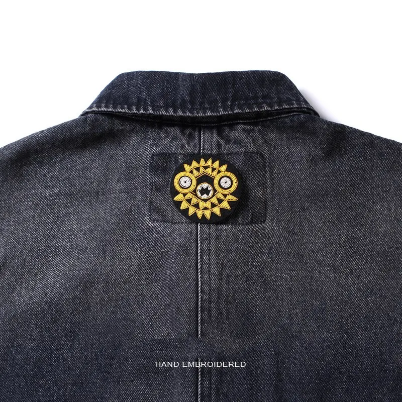 

African Series Hand-embroidered Badges Men's Accessories Pins Fixed Clothes Decoration Creative Wild Sun Brooch Tide