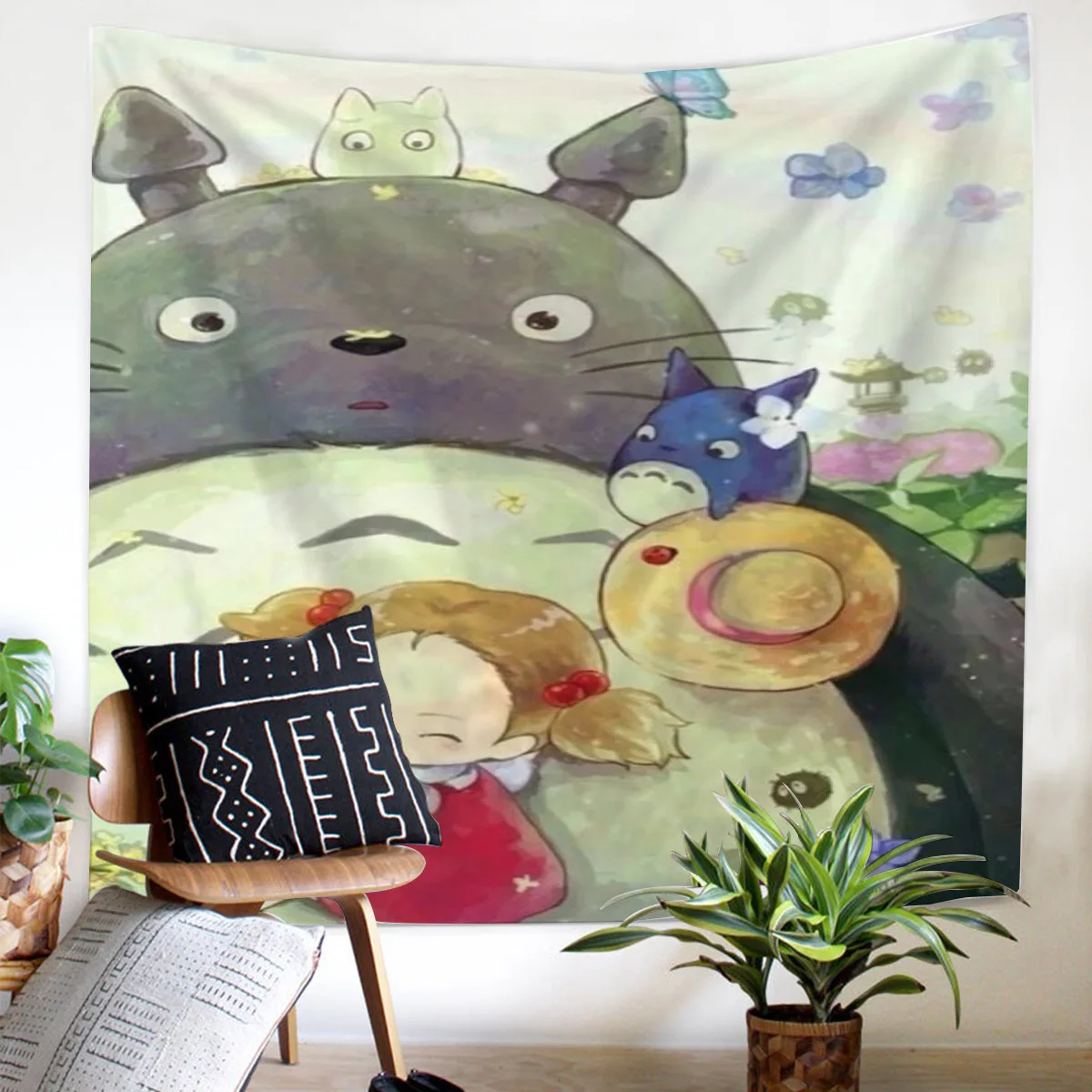 Аниме Тоторо забавное мультяшное одеяло гобеленовое 3D печатное прямоугольное