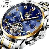 mens watches top brand luxury mens automatic mechanical tourbillon fashion business waterproof relogio masculino ailang 8505