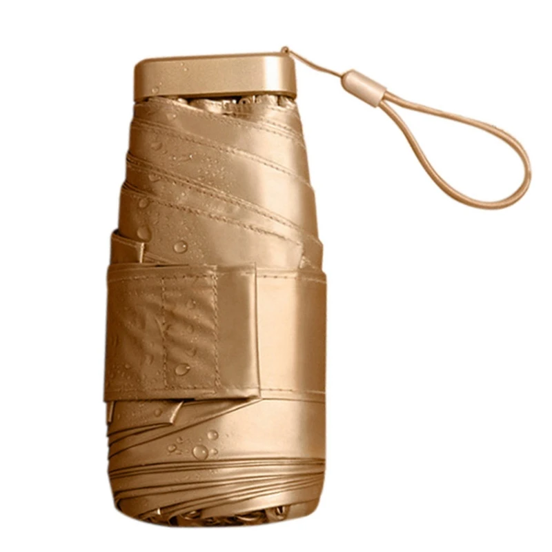 

Palm Sun Protection And Uv Protection Compact Thumb Umbrella Sun Protection And Uv Protection Umbrella Gold + White