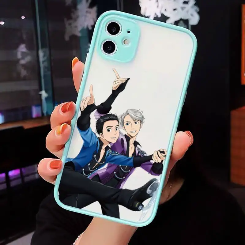 

Hot Yuri on Ice anime luxury Phone Cases funda matte transparent For iphone 7 8 11 12 plus mini x xs xr pro max cover