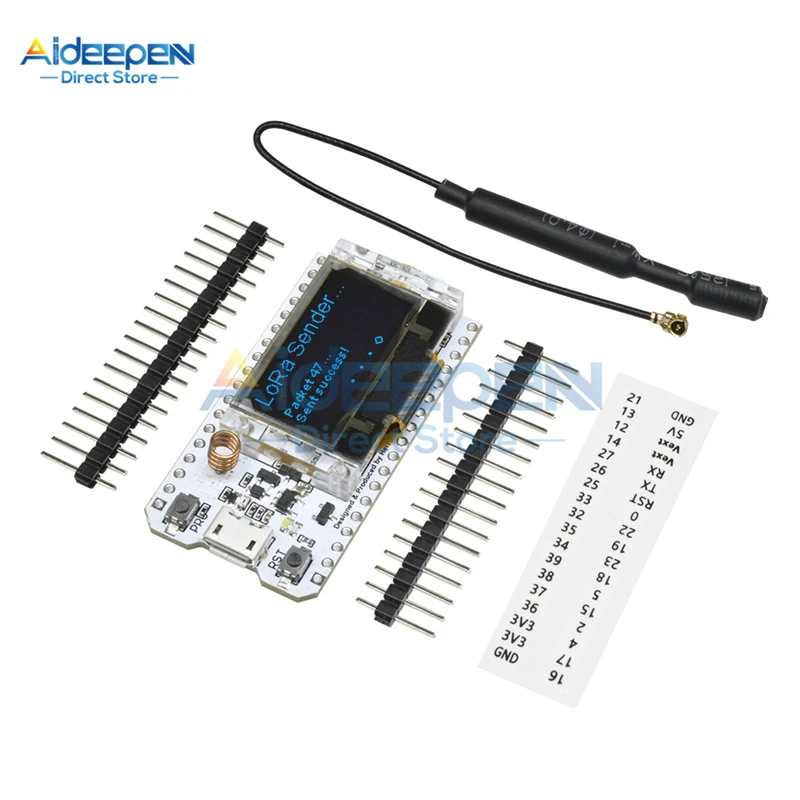 868 МГц/915 МГц SX1276 0,96 дюйма синий OLED ESP32 LoRa Bluetooth Wifi макетная плата IOT модуль развития с антенной