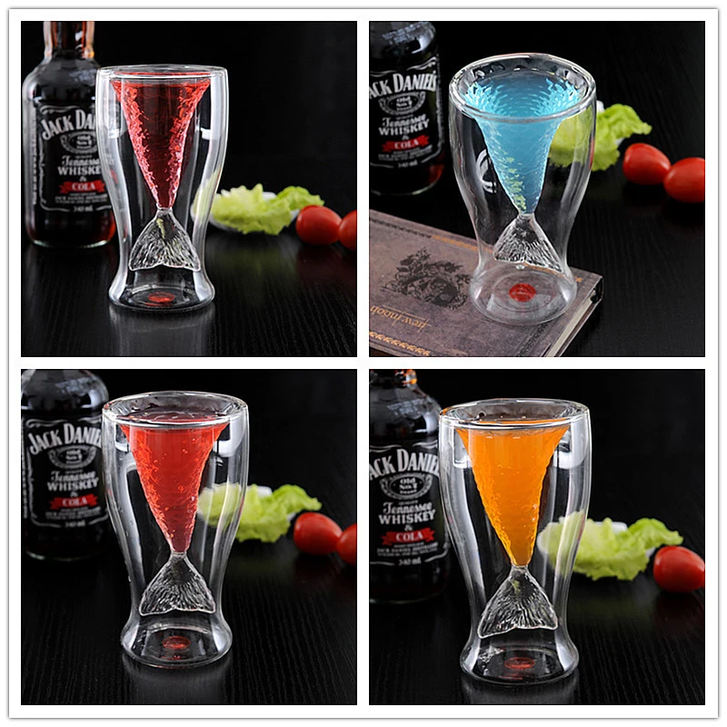 Креативное коктейльное стекло, индивидуальное Хрустальное стекло, красное вино, бар, ночной бармен, Русалка, чашка, виски, стеклянная чашка, посуда для напитков