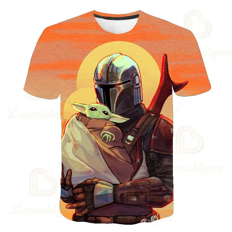 2021 Детская футболка с 3D-принтом мандалор Yota мужские женские детские летние топы