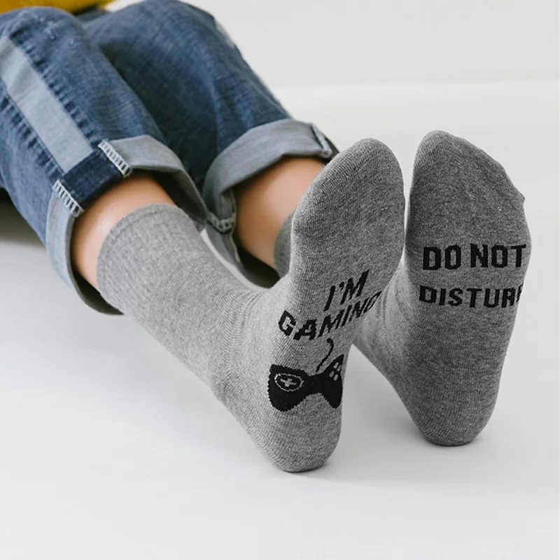 Хлопковые носки унисекс с надписью смешные Веселые в стиле хип хоп для