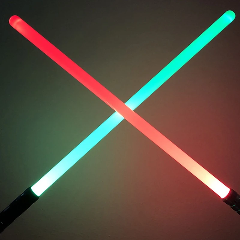 Световой меч тяжелая Боевая металлическая ручка RGB 7 цветов изменение звукового