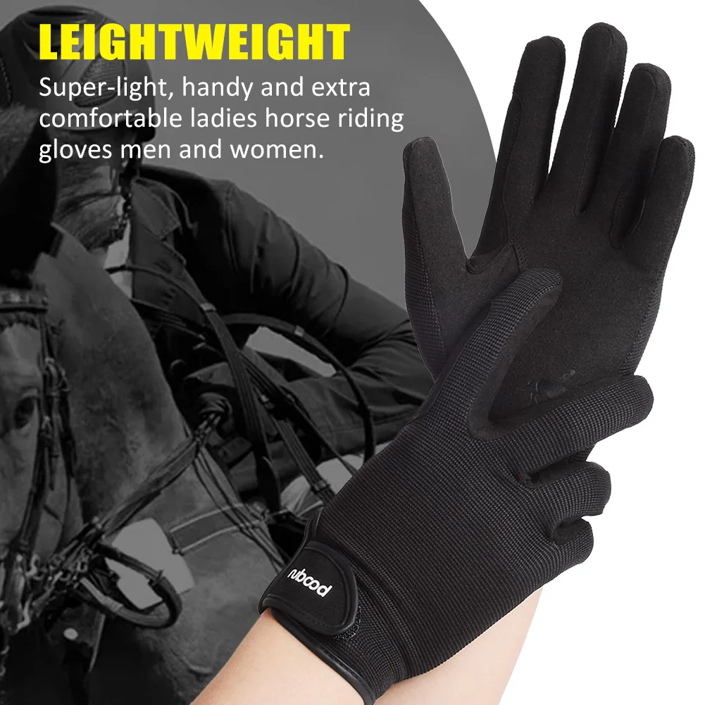 

Men Women Cycling Driving Equestrian Wear Resistant Touch Screen Thickend Outdoor Non Slip Full Finger Mitts Horse Riding Gloves