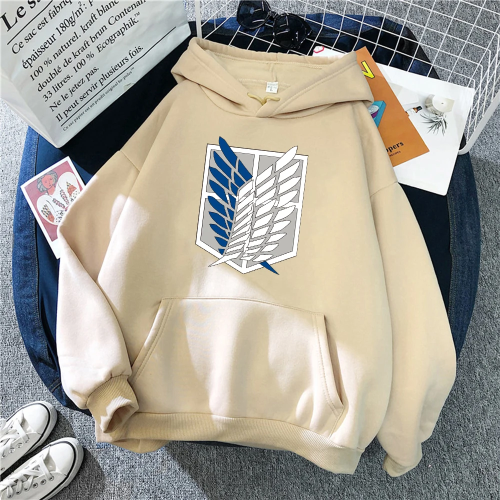 hot sale thermal vintage men sweatshirt attack on titan wings of freedom print tops soft brand male hoodie large size hoodies free global shipping