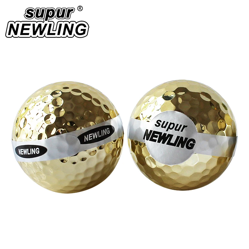Упаковка 3 шт мячи для гольфа золотые цветные ленты открытие церемонии покрытием