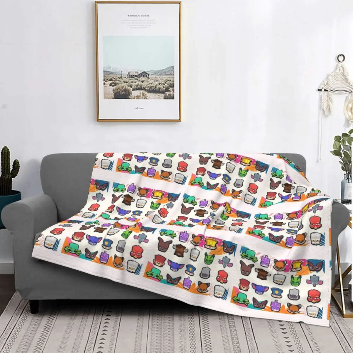 

Zooba Battle Arena 4-manta a cuadros para cama, colcha de playa, manta a cuadros, colcha de verano