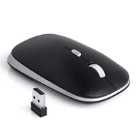 slim mouse silent click 2 4ghz wireless dongle plug and play small computer mice mute light weight portable office