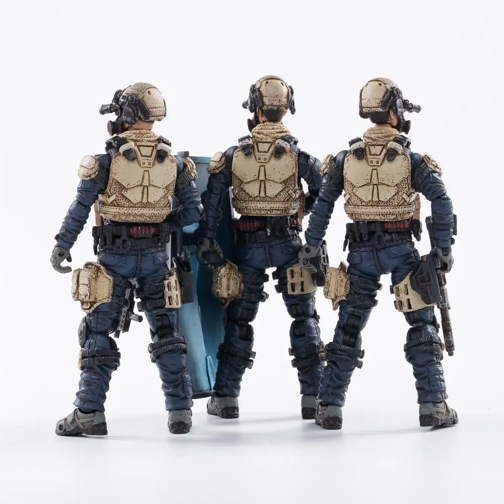 Фигурки героев 1/18 JOYTOY (3 шт./компл.) Starhawk 8-я армия Индиго флот военный солдат модель