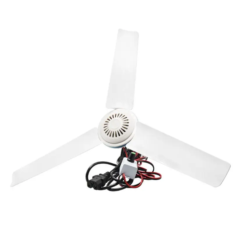 

LX9B DC 12V-85V Ceiling Fan Air Cooler 3 Leaves Fan for Car Bed Camping Outdoor Tent