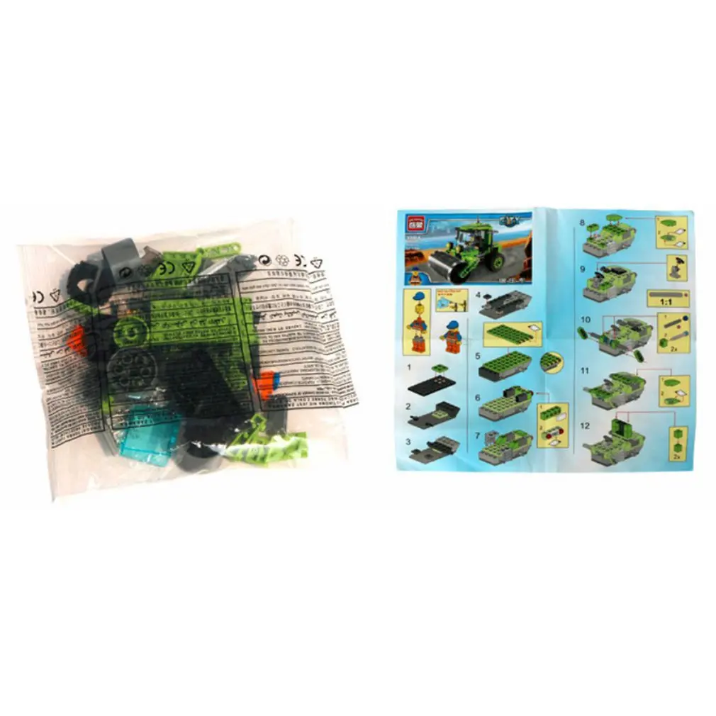 

2019 NEW Upgrade Puzzle Spell Insert Plastic Small Particle Building Block Engineering Vehicle Sweeping Car Boy Diy Toy Gift