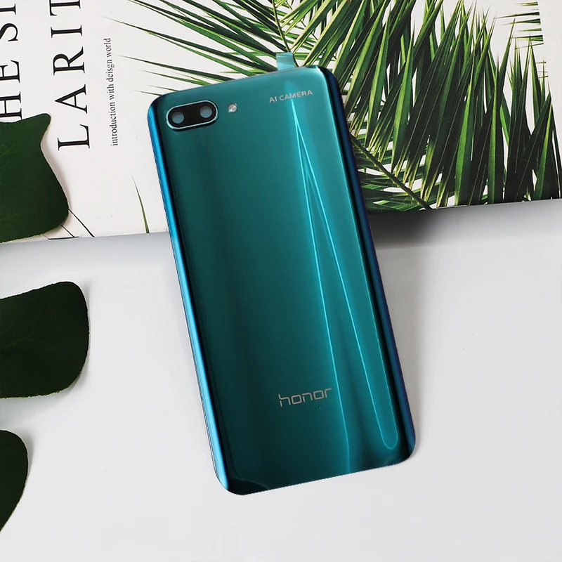 Honor10 корпус для huawei Honor 10 стеклянная задняя крышка батарейного отсека телефон запасные части чехол+ камера Стекло наклейка клей