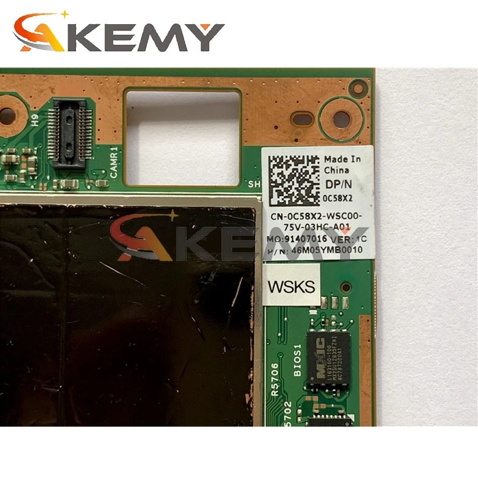 

Akemy 14H30-1 PWB:H4W2R FOR Dell Venue 8 5855 Motherboard 4G/64GB Z8550 CN-05HHYD 05HHYD 5HHYD Tablet Mainboard 100%test