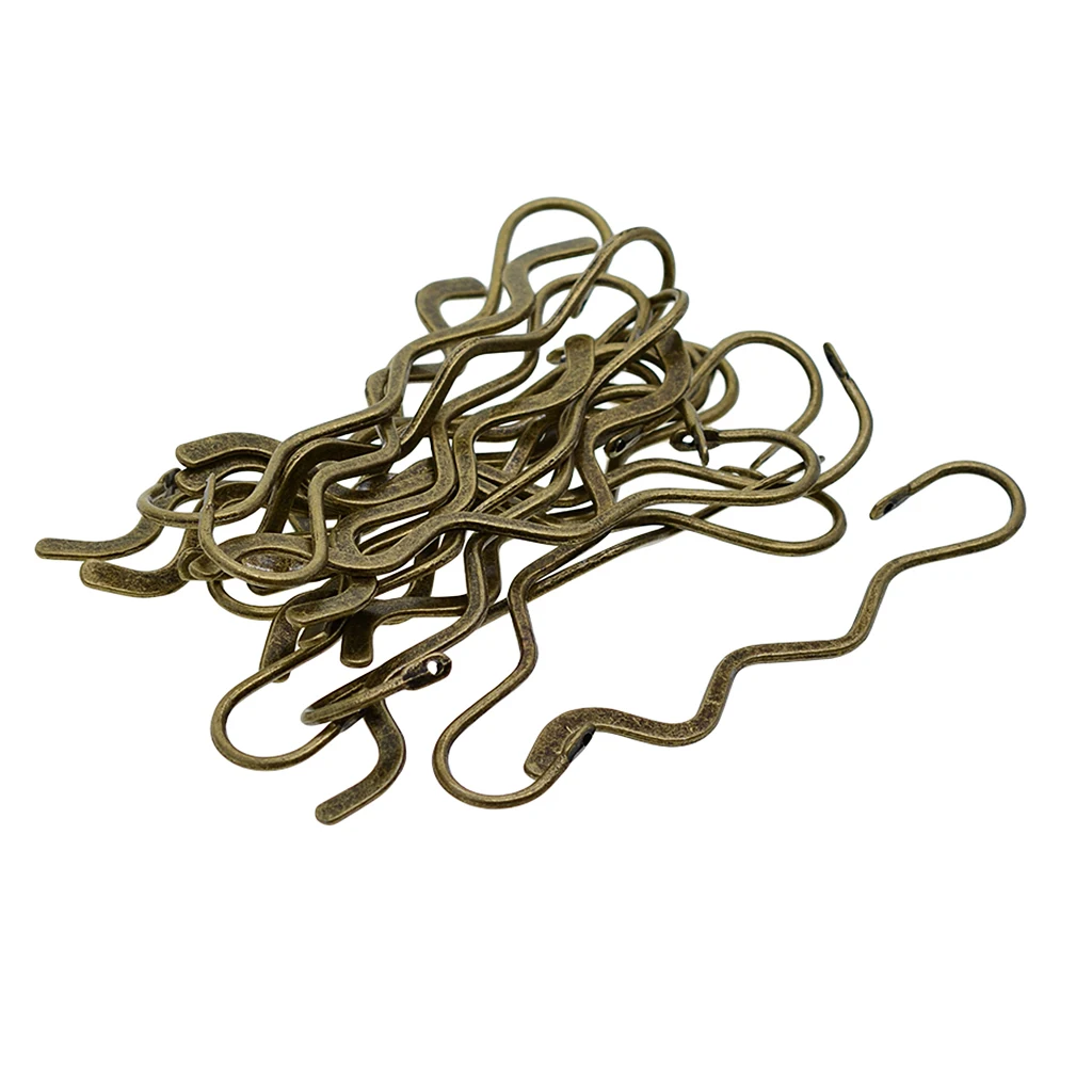 20 штук старинная Античная бронзовая Закладка &quotволна&quot крючки Бисероплетение