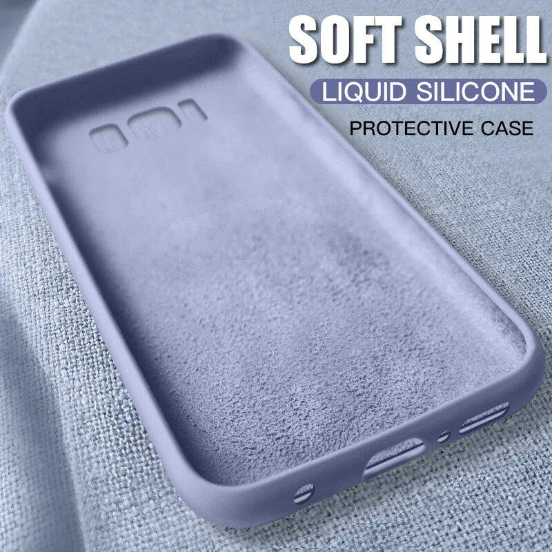 Мягкий жидкий силиконовый чехол для samsung Galaxy S8 S9 S10 Plus S10E TPU силиконовая задняя крышка для samsung Note 8 9 10 J4 J6 J8