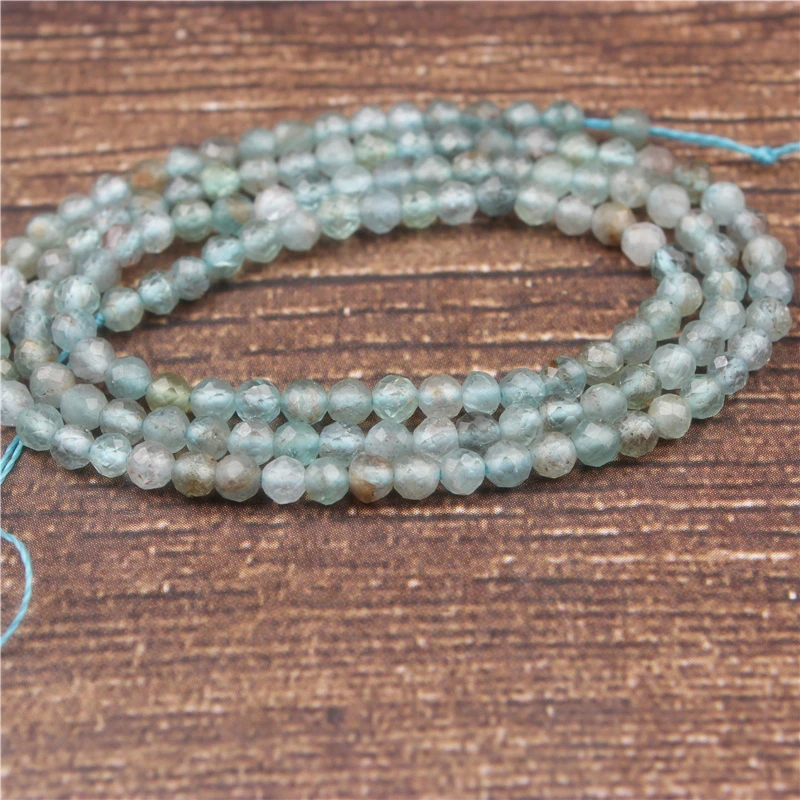 

LanLi 2/3mm Blue SPAR small beads fashion jewelry interval loose beads DIY bracelet necklace earrings and accessories