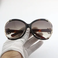leopard print brown half frame large frame women sunglasses 5503 elegant glasses with gradient brown lenses