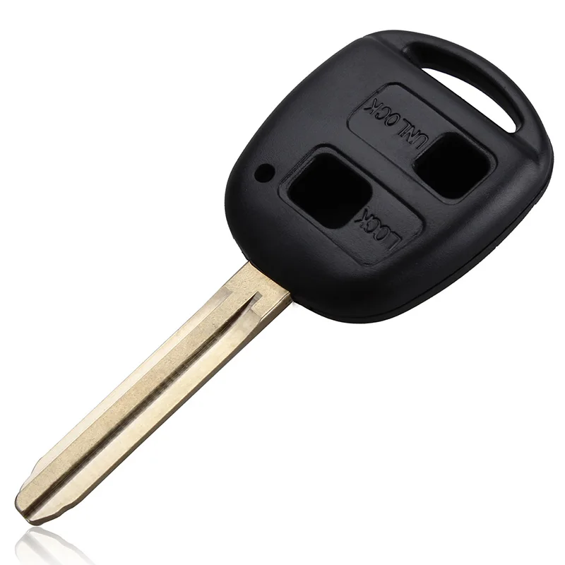 

New 2 Buttons Black Replacement Entry Key Remote Fob Shell Case Housing For Toyota Prado Tarago Camry Corolla