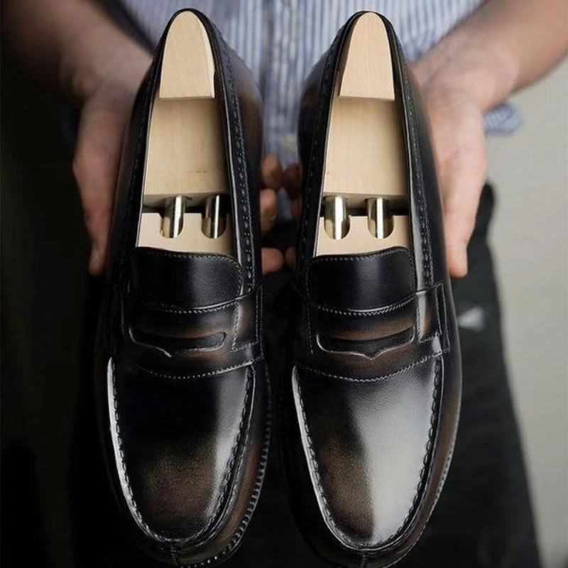 

Men Fashion Pointed Toe Flat Casual Loafers Shoes PU Leather أحذية للرجال мужская обувь Chaussures Pour Hommes 8KH535
