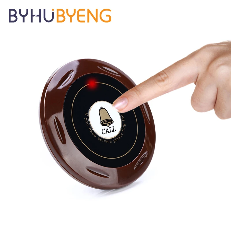 BYHUBYENG Restaurant Pager Catering Equipment Button Wireless Waiter System Call Bell For Cafe Guests Customer