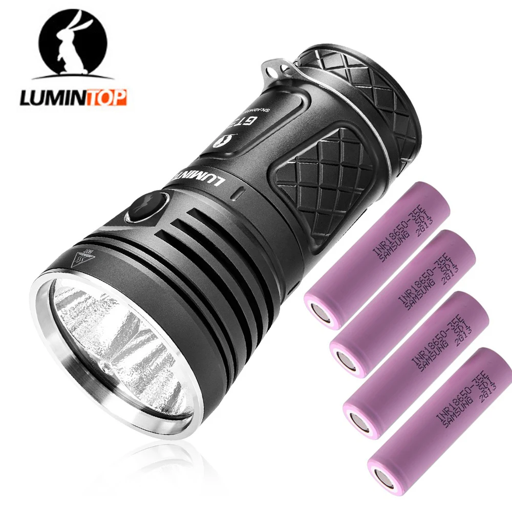 LUMINTOP GT3 LED Flashlight 3x Cree XHP70.2 18000 Lumens 585 Meter 18650 Flashlight for Searchlight,Camping,Hunting