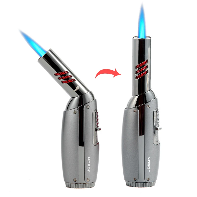 

Зажигалка Jobon Jet, Бутановая Зажигалка, многоразовые ветрозащитные зажигалки для сигар с регулируемым направлением