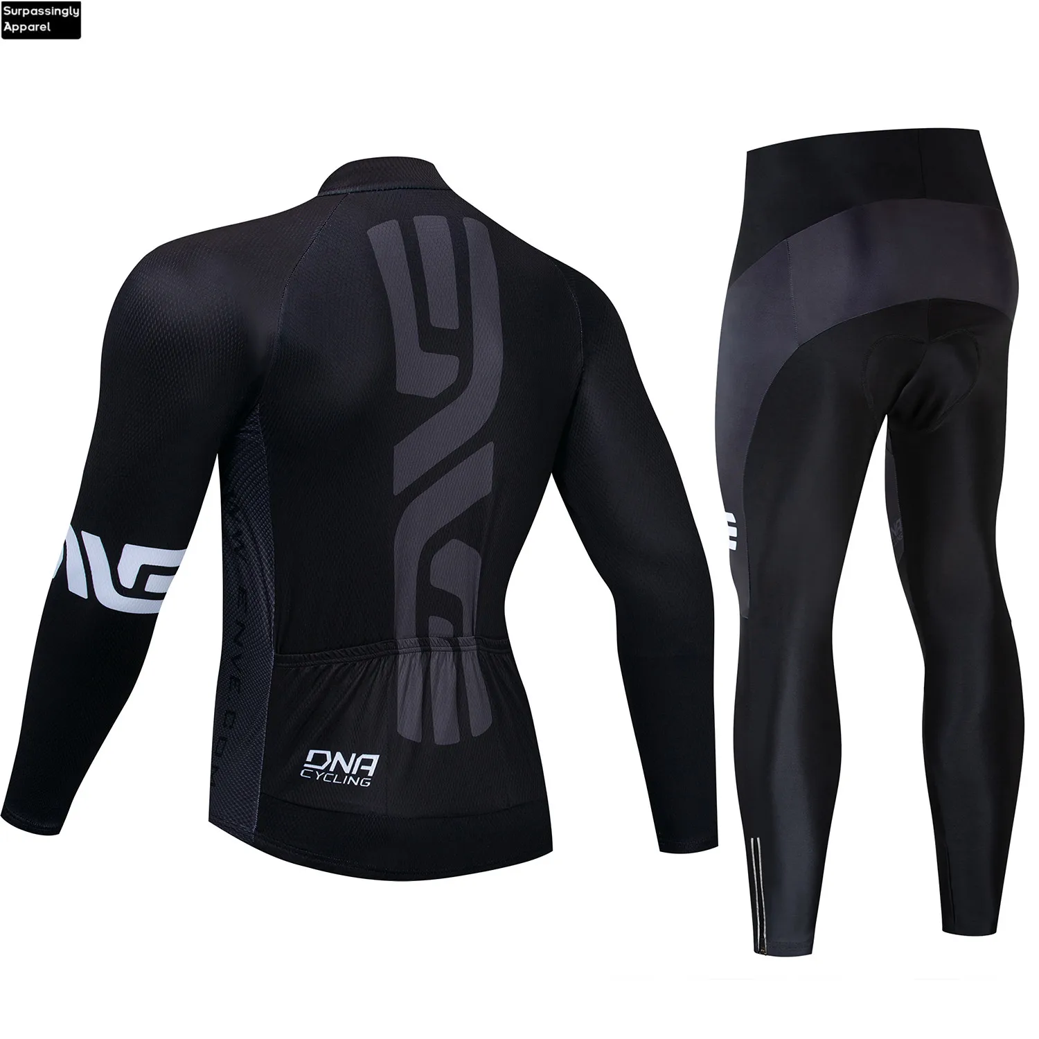 2019 Велоспорт Джерси черная зимняя флисовая команда гонок с длинным рукавом Pad 16D