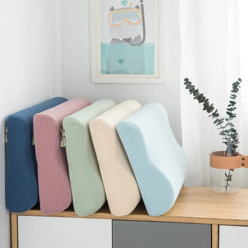 Подушка с памятью из пены эффектом памяти хлопковая вязаная новая волнистая