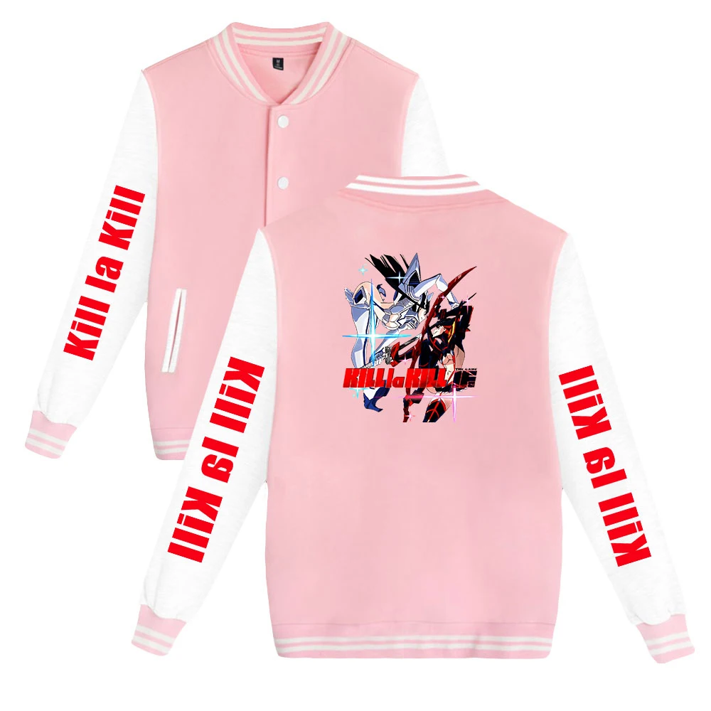 

Kpop New Kill La Kill 2D Baseball Sweatshirt Casual Baseball Jacket Men/Women Clothes Kawaii Y2K Fashion Clothes 2021 Anime Tops