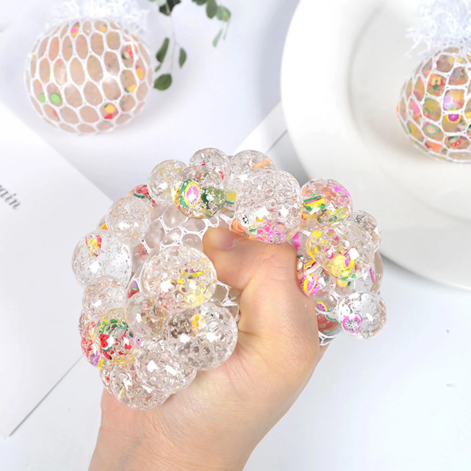 

Лидер продаж антистрессовый мяч забавные фруктовые ломтики виноград сжимаемые настроение аутизм дети взрослые игрушки для игр подарок 6 см...