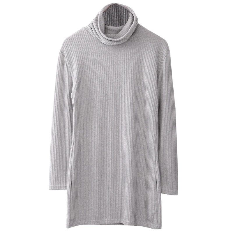 Женский вязаный свитер-водолазка повседневный мягкий однотонный пуловер