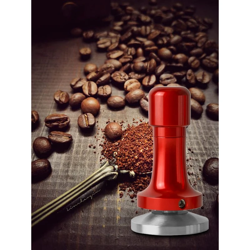 

304 Stainless Steel Germany Spring Pressure Espresso Tamper Tool Espresso Machine Tamper Flat Base Press