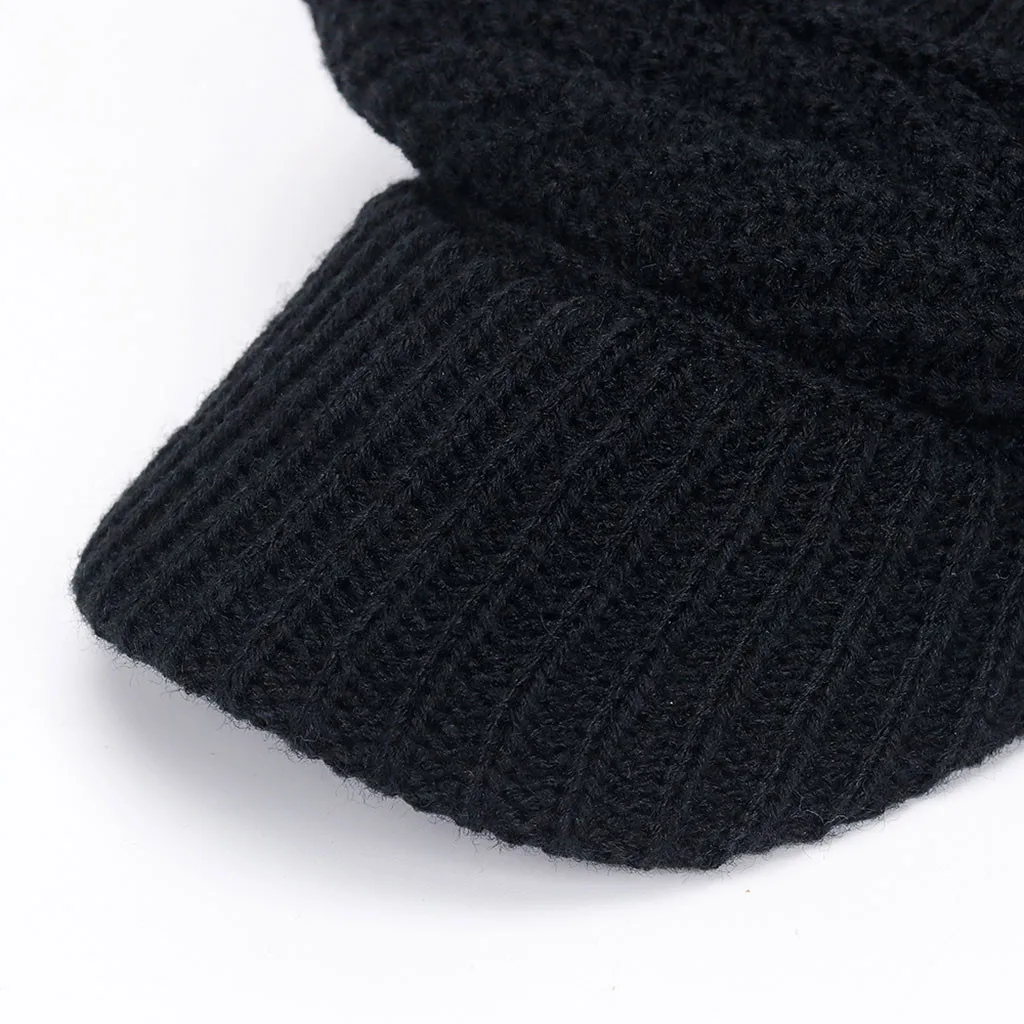 

2021 New Fashion Hats Thicken Warm Scarf Hat Winter Knitted Cap Windproof Wool Caps Cycling Hooded Bonnet For Men And Women