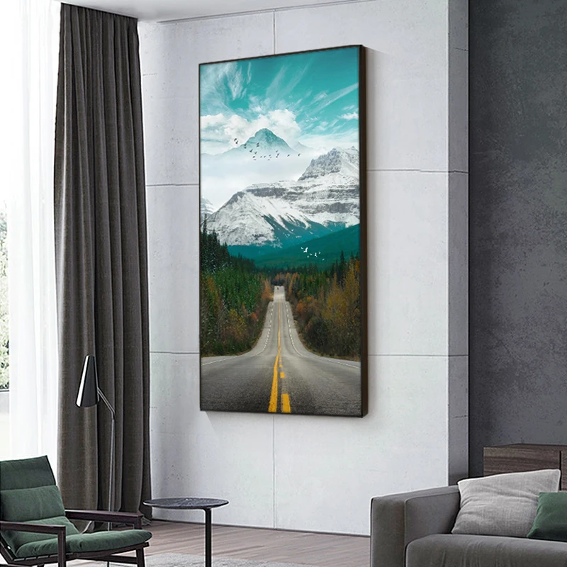 Картина на холсте Летающие птицы леса принты и плакаты скандинавский пейзаж