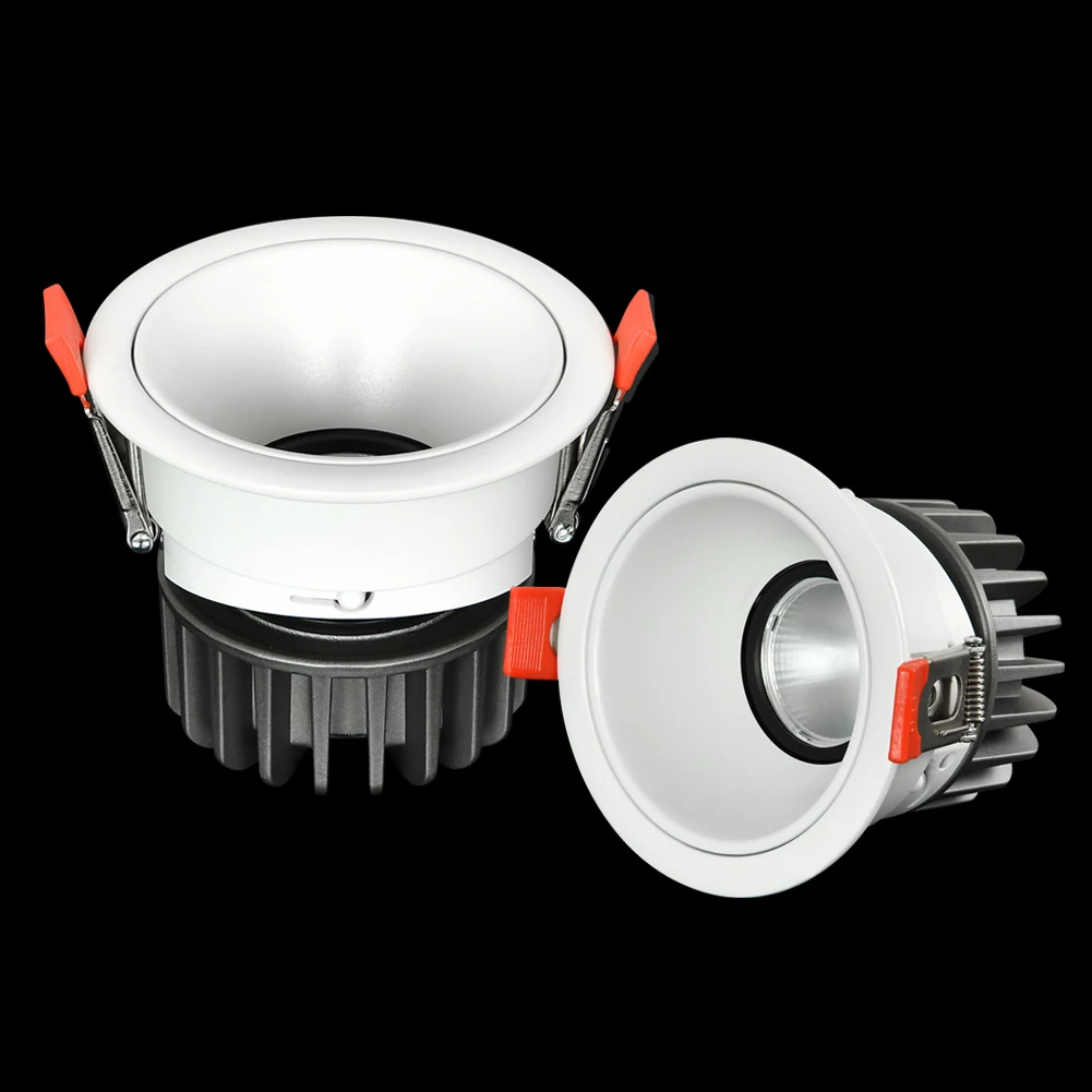 

Indoor Ceiling Fixtures Nordic Spot Lights 20w 15w 12w Anti Glare LED Downlight Dimmable Recessed Lamp for Bedroom Kitchen