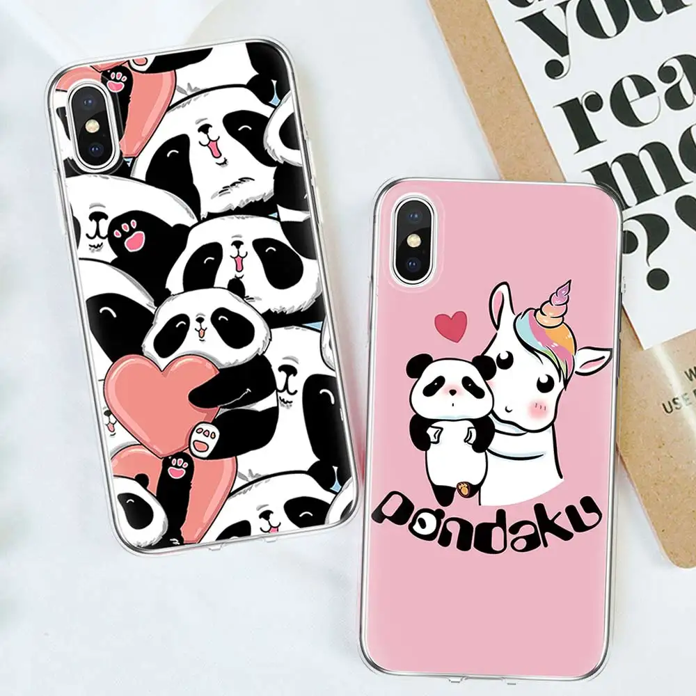 Роскошный ультра тонкий Единорог панда Кот окрашенный Мягкий ТПУ силиконовый