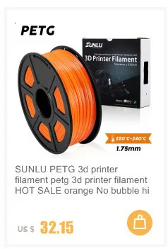 SUNLU PETG нить для 3d принтера 1,75 мм 1 кг 2.2lbs катушка поддержка defferent материал 3d принтер Заправка Полноцветная 3D нить заказ