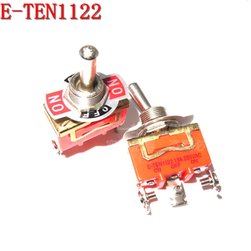 

1 шт. E-TEN1122 15A 250V AC 3-контактный ВКЛ-ВЫКЛ-ВКЛ. 12 мм переключатель питания
