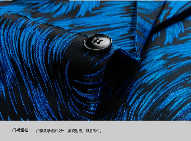 

PYJTRL Mens Quality Violet Floral Jacquard Suit Jacket Wedding Groom Party Prom Dress Tuxedo Stage Singers Slim Blazers Costume