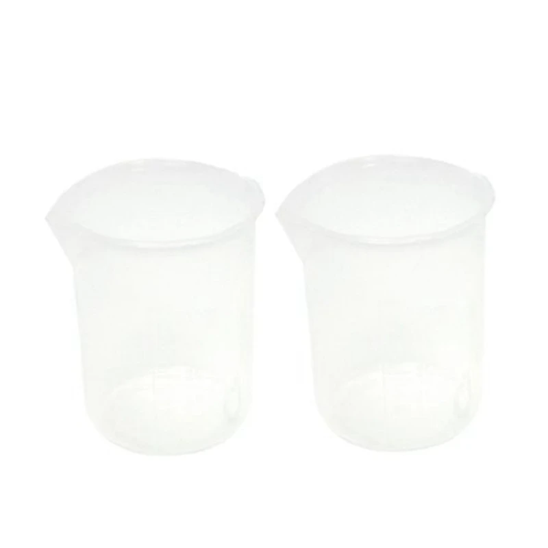 

GTBL 1Pcs 25Ml Transparent Plastic Graduated Cylinder & 2Pcs 50Ml Graduated Beaker Measuring Cup for Lab