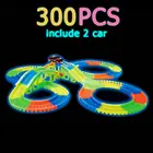 2020 железная дорога магический гоночный трек игровой набор обучающий DIY изгиб гибкий гоночный трек электронный флэш-светильник игрушки для детей