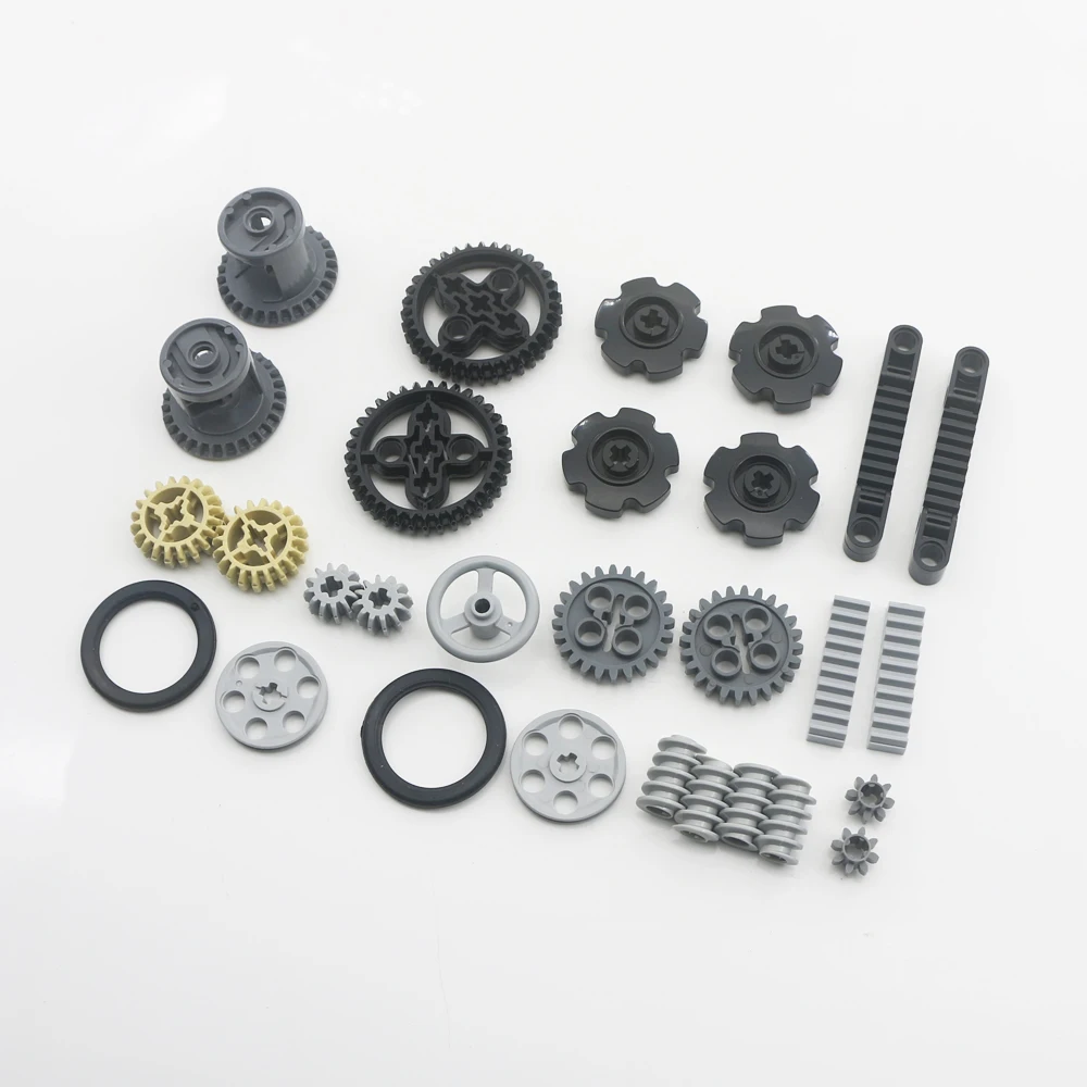 Technical Blocks MOC Bricks Gear Axle Pin Connector Wheels Chain Link Car Truck Accessory Replace Parts Set Compatible | Игрушки и хобби